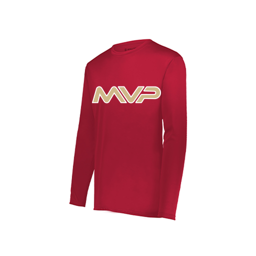 [222822.083.XS-LOGO1] Men's LS Smooth Sport Shirt (Adult XS, Red, Logo 1)