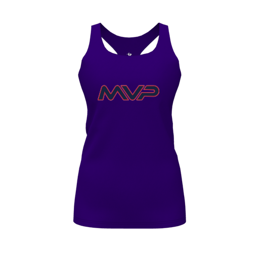 [FT0TRBPP-FYS-LOGO2] Decker Racerback Tank Top (Female Youth S, Purple, Logo 2)